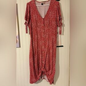 Universal Thread Red Floral Midi Dress